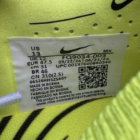NEW Nike Phantom GX II Elite SG Pro Volt Soccer Cleats FQ9034-003 sz 13 Bosnia main image 6